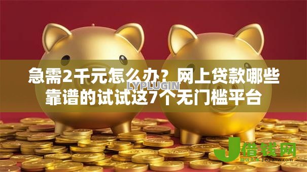 急需2千元怎么办？网上贷款哪些靠谱的试试这7个无门槛平台