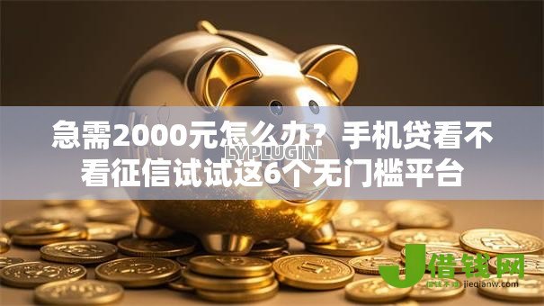 急需2000元怎么办?手机贷看不看征信试试这6个无门槛平台 急需2000元怎么办?手机贷看不看征信试试这6个无门槛平台