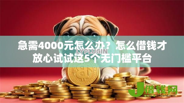 急需4000元怎么办？怎么借钱才放心试试这5个无门槛平台
