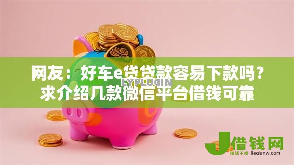 网友：好车e贷贷款容易下款吗？求介绍几款微信平台借钱可靠