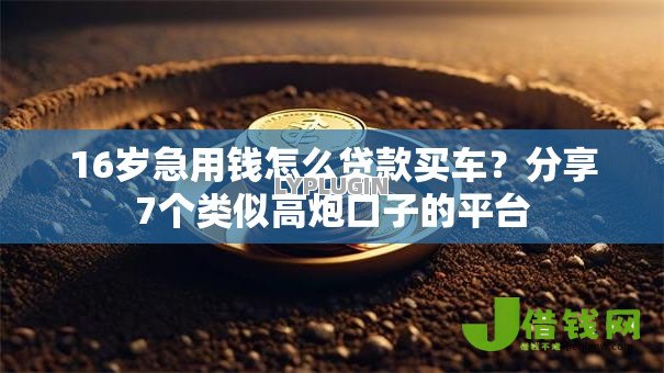 16岁急用钱怎么贷款买车？分享7个类似高炮口子的平台