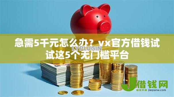 急需5千元怎么办？vx官方借钱试试这5个无门槛平台