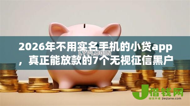 2026年不用实名手机的小贷app，真正能放款的7个无视征信黑户必下的贷款口子推荐