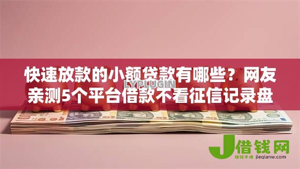 快速放款的小额贷款有哪些?网友亲测5个平台借款不看征信记录盘点 快速放款的小额贷款有哪些?网友亲测5个平台借款不看征信记录盘点