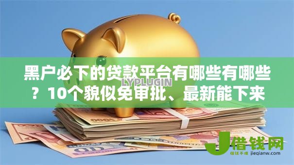 黑户必下的贷款平台有哪些有哪些？10个貌似免审批、最新能下来钱的平台合集