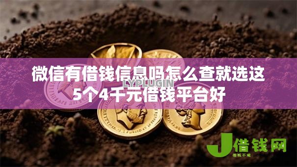 微信有借钱信息吗怎么查就选这5个4千元借钱平台好