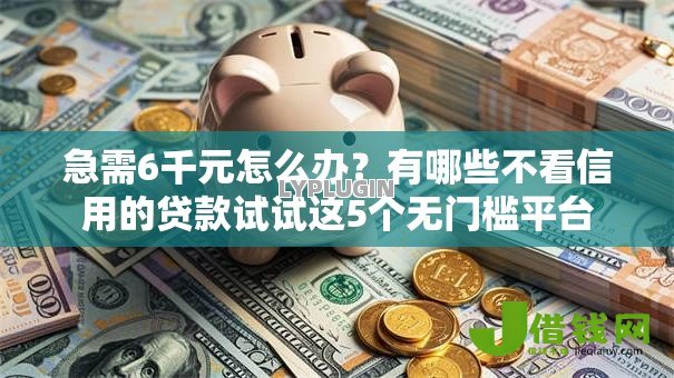 急需6千元怎么办？有哪些不看信用的贷款试试这5个无门槛平台
