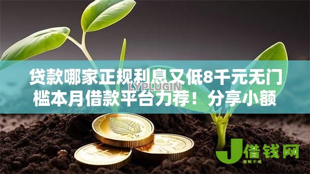 贷款哪家正规利息又低8千元无门槛本月借款平台力荐！分享小额网贷口子8千元无门槛借款