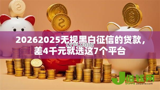 20262025无视黑白征信的贷款，差4千元就选这7个平台
