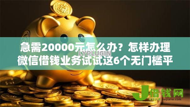 急需20000元怎么办？怎样办理微信借钱业务试试这6个无门槛平台