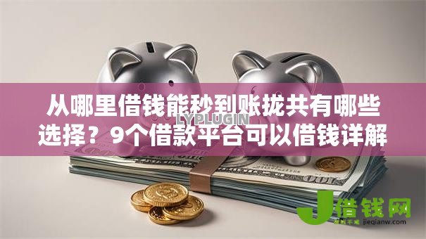 从哪里借钱能秒到账拢共有哪些选择？9个借款平台可以借钱详解