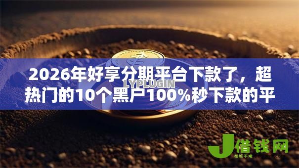 2026年好享分期平台下款了，超热门的10个黑户100%秒下款的平台推荐