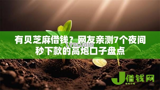 有贝芝麻借钱？网友亲测7个夜间秒下款的高炮口子盘点