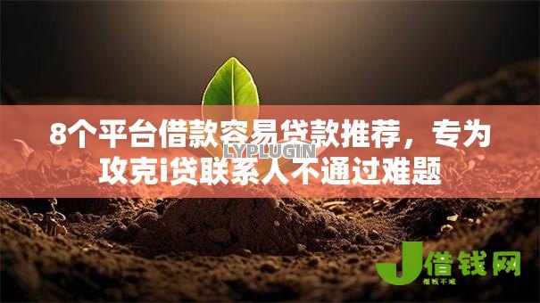 8个平台借款容易贷款推荐，专为攻克i贷联系人不通过难题