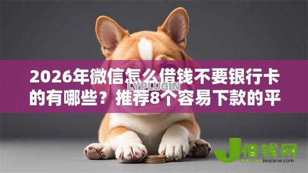2026年微信怎么借钱不要银行卡的有哪些？推荐8个容易下款的平台
