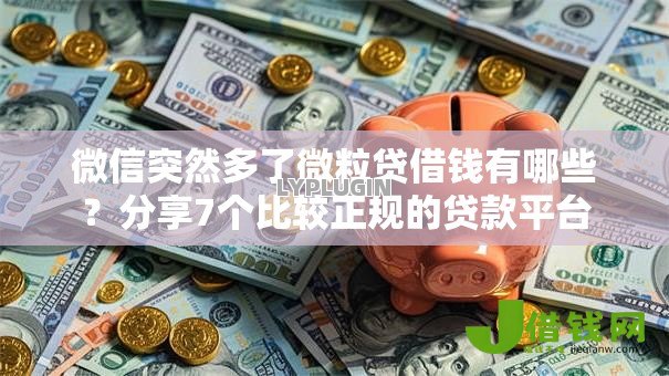 微信突然多了微粒贷借钱有哪些？分享7个比较正规的贷款平台