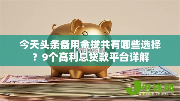 今天头条备用金拢共有哪些选择？9个高利息贷款平台详解