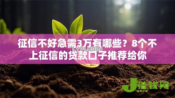 征信不好急需3万有哪些?8个不上征信的贷款口子推荐给你 征信不好急需3万有哪些?8个不上征信的贷款口子推荐给你