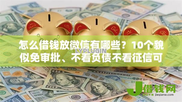 怎么借钱放微信有哪些？10个貌似免审批、不看负债不看征信可以下款的平台合集