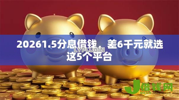 20261.5分息借钱,差6千元就选这5个平台 20261.5分息借钱,差6千元就选这5个平台