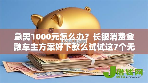 急需1000元怎么办？长银消费金融车主方案好下款么试试这7个无门槛平台