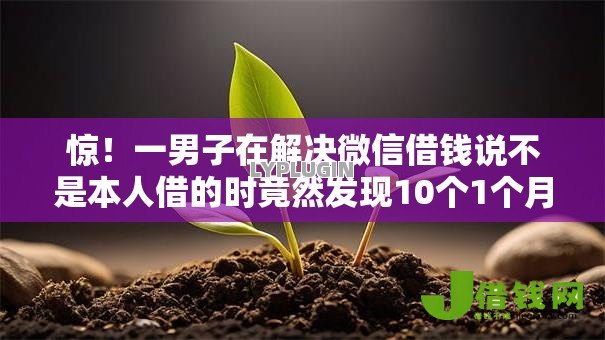 惊！一男子在解决微信借钱说不是本人借的时竟然发现10个1个月借款平台不看征信，事后分享了出来