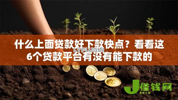 什么上面贷款好下款快点？看看这6个贷款平台有没有能下款的