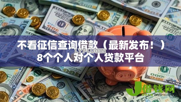 不看征信查询借款（最新发布！）8个个人对个人贷款平台