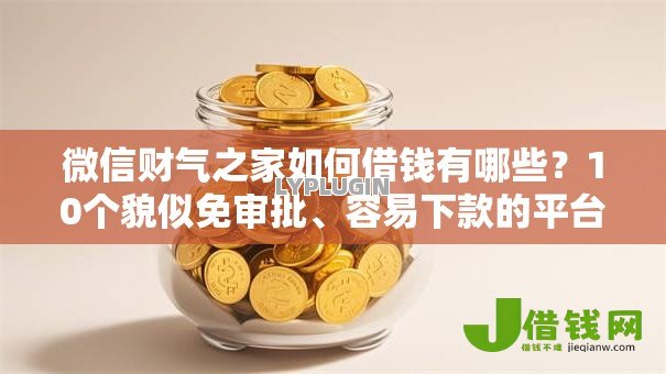 微信财气之家如何借钱有哪些？10个貌似免审批、容易下款的平台合集