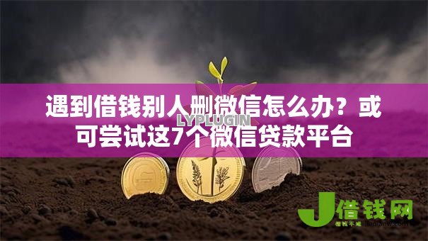 遇到借钱别人删微信怎么办？或可尝试这7个微信贷款平台