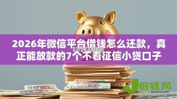2026年微信平台借钱怎么还款,真正能放款的7个不看征信小贷口子推荐 2026年微信平台借钱怎么还款,真正能放款的7个不看征信小贷口子推荐