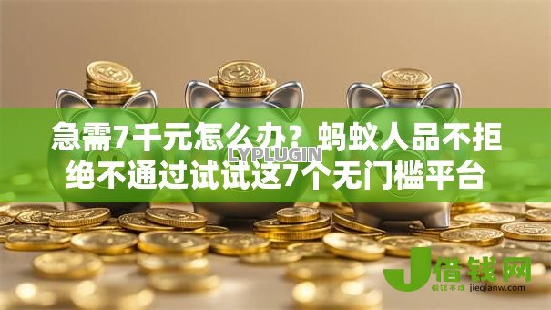 急需7千元怎么办？蚂蚁人品不拒绝不通过试试这7个无门槛平台