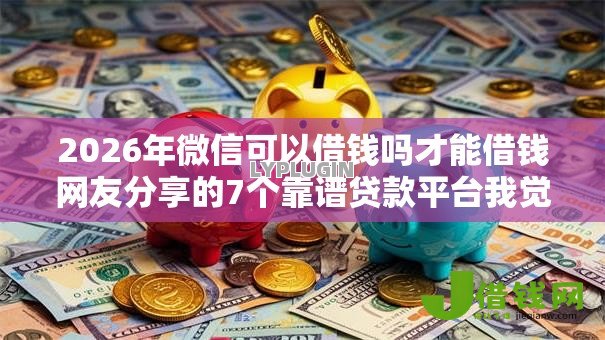 2026年微信可以借钱吗才能借钱网友分享的7个靠谱贷款平台我觉得不错！