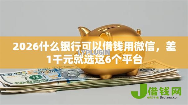 2026什么银行可以借钱用微信，差1千元就选这6个平台