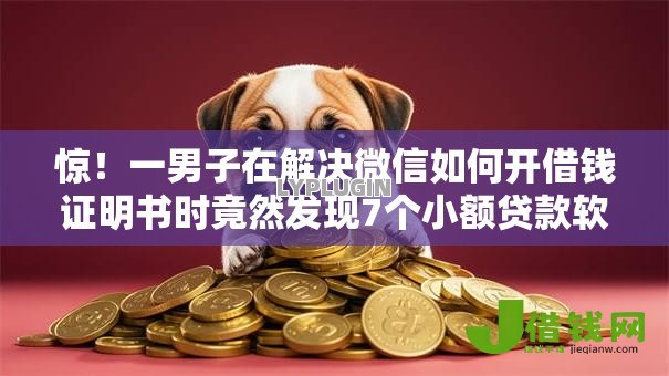惊！一男子在解决微信如何开借钱证明书时竟然发现7个小额贷款软件，事后分享了出来