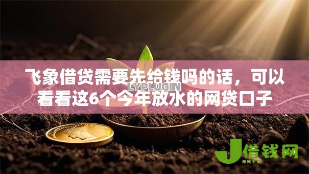 飞象借贷需要先给钱吗的话，可以看看这6个今年放水的网贷口子