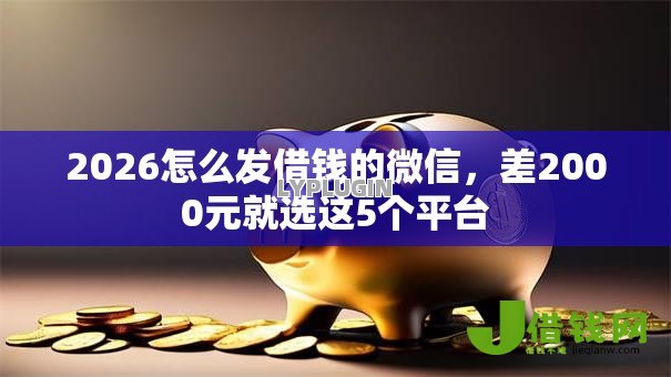 2026怎么发借钱的微信，差2000元就选这5个平台