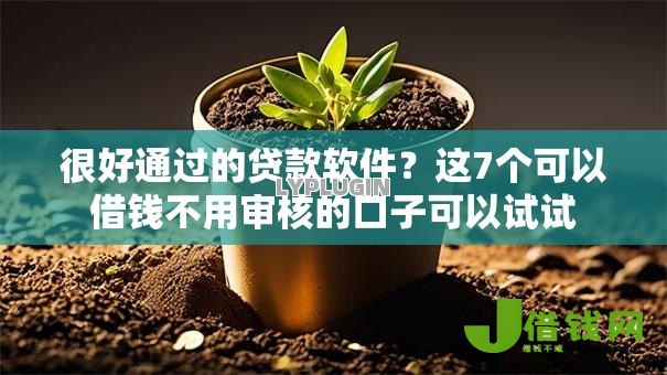 很好通过的贷款软件？这7个可以借钱不用审核的口子可以试试