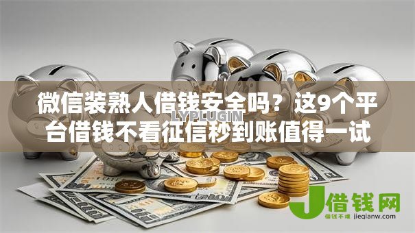 微信装熟人借钱安全吗？这9个平台借钱不看征信秒到账值得一试