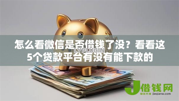 怎么看微信是否借钱了没?看看这5个贷款平台有没有能下款的 怎么看微信是否借钱了没?看看这5个贷款平台有没有能下款的
