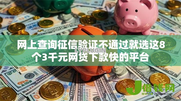 网上查询征信验证不通过就选这8个3千元网贷下款快的平台