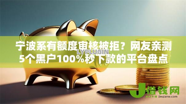 宁波系有额度审核被拒？网友亲测5个黑户100%秒下款的平台盘点