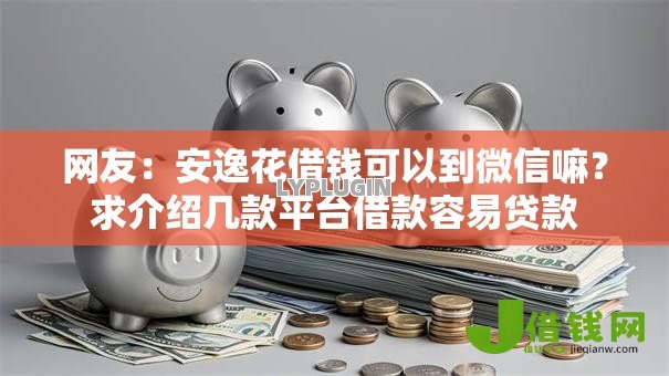 网友：安逸花借钱可以到微信嘛？求介绍几款平台借款容易贷款