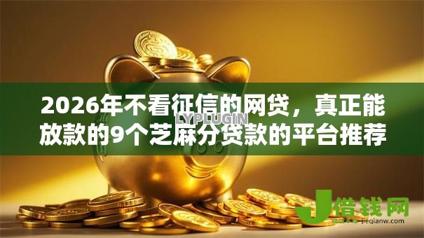 2026年不看征信的网贷，真正能放款的9个芝麻分贷款的平台推荐