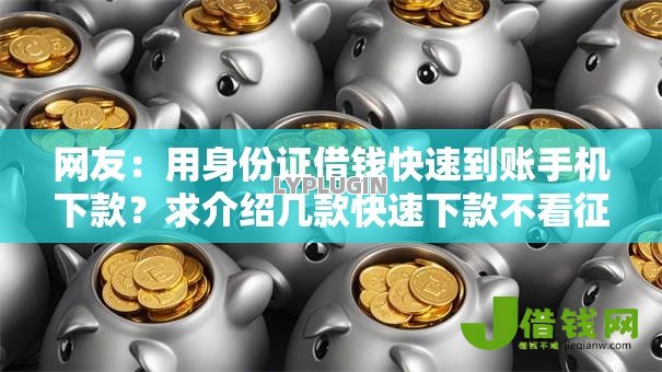 网友：用身份证借钱快速到账手机下款？求介绍几款快速下款不看征信的平台