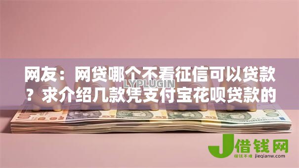 网友：网贷哪个不看征信可以贷款？求介绍几款凭支付宝花呗贷款的软件