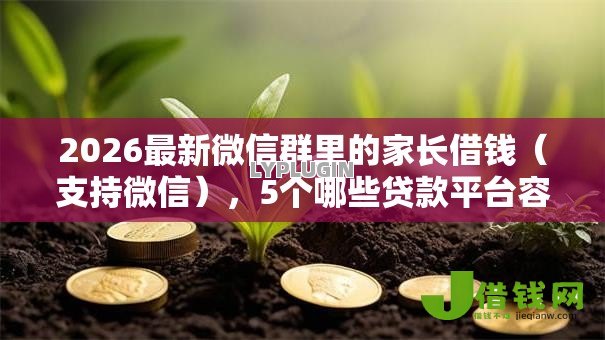 2026最新微信群里的家长借钱（支持微信），5个哪些贷款平台容易下款无私分享