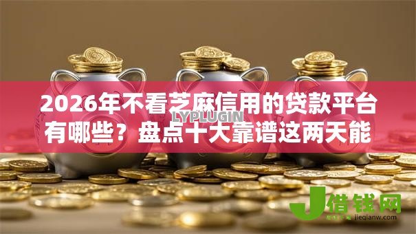 2026年不看芝麻信用的贷款平台有哪些？盘点十大靠谱这两天能下款的软件