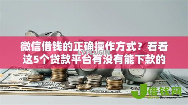微信借钱的正确操作方式?看看这5个贷款平台有没有能下款的 微信借钱的正确操作方式?看看这5个贷款平台有没有能下款的