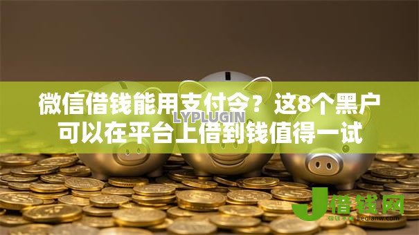 微信借钱能用支付令？这8个黑户可以在平台上借到钱值得一试